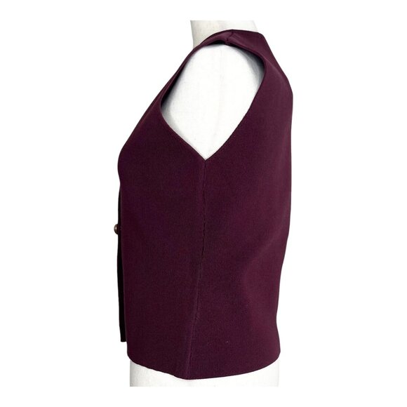 Zara Basic Knit Gold Button Top - Picture 2 of 6